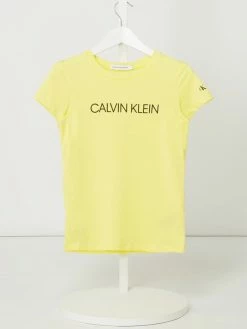 Am billigsten ❤️ Calvin Klein 👖 Jeans Slim Fit T-Shirt Aus Baumwolle - Hellgelb ✨