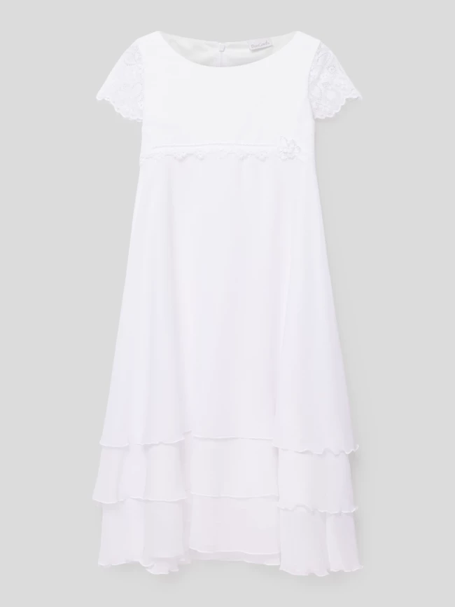 Bestpreis 👍 Weise Kommunionskleid Mit Spitzenbesatz - Weiß 🎉 3 Bestpreis 👍 Weise Kommunionskleid Mit Spitzenbesatz - Weiß 🎉