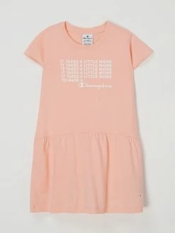 Beste Bewertungen von 🌟 CHAMPION 👕 Shirtkleid Mit Message-Print - Apricot 💯