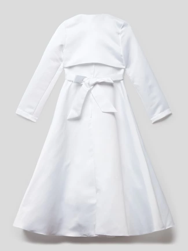 Angebote ❤️ Happy 👧 Girls Kleid Mit Zierbesatz - Weiß ❤️ 5 Angebote ❤️ Happy 👧 Girls Kleid Mit Zierbesatz - Weiß ❤️ – Bild 3