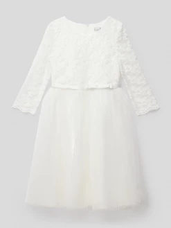 Budget ❤️ Happy 👧 Girls Kleid Mit Schleifen-Detail - Ecru 🧨
