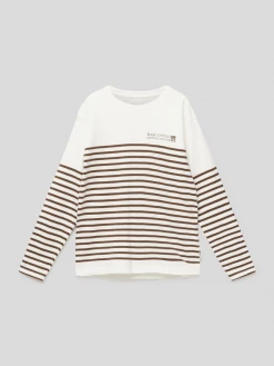 Schlussverkauf ⌛ Marc O'Polo Longsleeve Mit Streifenmuster - Khaki 🔔