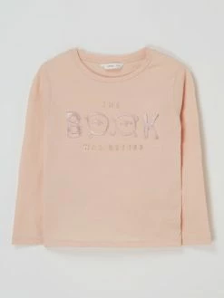 Großhandel 😀 Mango Longsleeve Mit Message Modell 'Book' - Hellrosa 😍