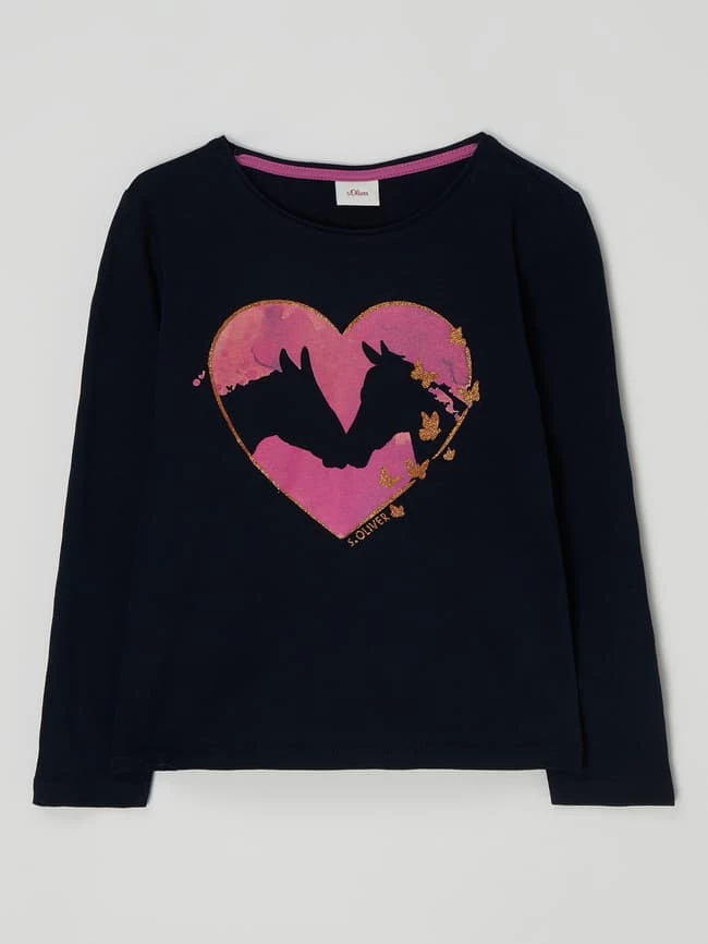 Besorgen 🔥 S.Oliver RED LABEL Longsleeve Mit Print - Marineblau 🔔 3 Besorgen 🔥 S.Oliver RED LABEL Longsleeve Mit Print - Marineblau 🔔