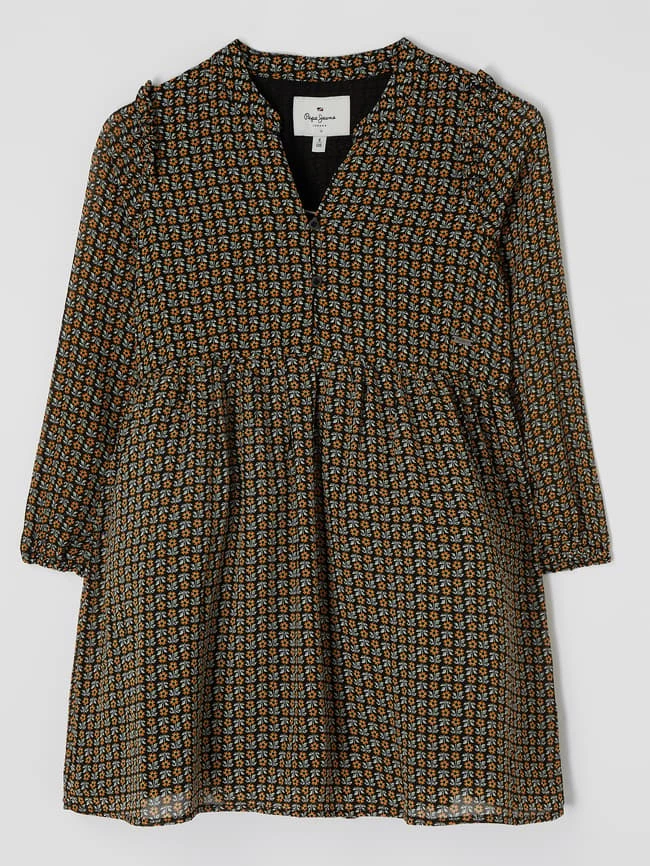 Aktion 🔥 Pepe 👖 Jeans Kleid Mit Floralem Muster Modell 'Zaelia' - Olivgrün 🧨 3 Aktion 🔥 Pepe 👖 Jeans Kleid Mit Floralem Muster Modell 'Zaelia' - Olivgrün 🧨