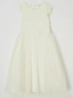 Neu 👏 Weise Kommunionskleid Aus Spitze - Ecru 👍