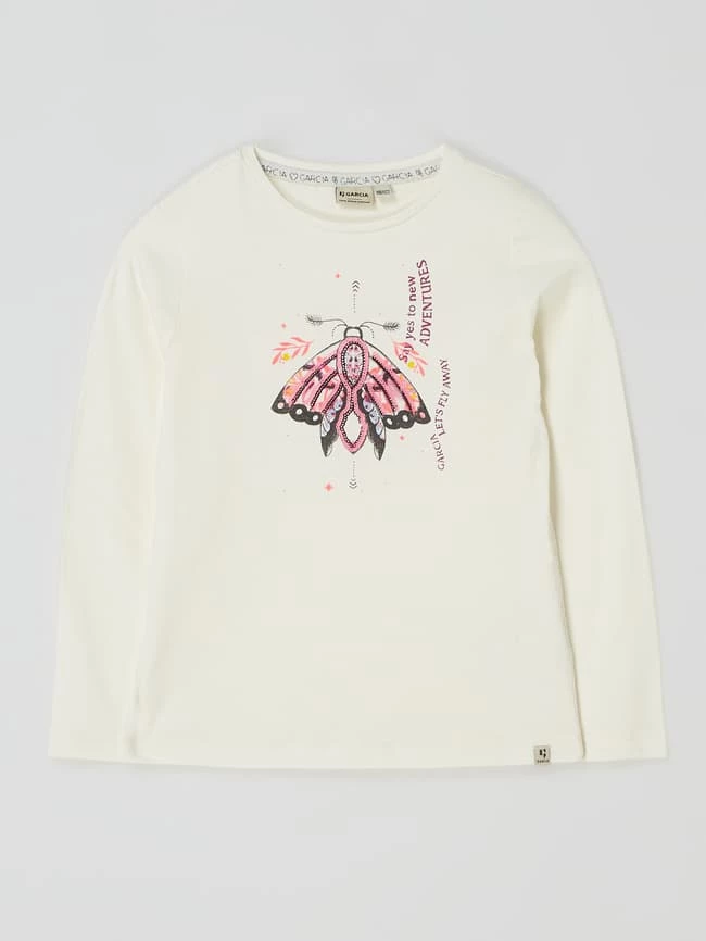 Neu ✔️ Garcia Longsleeve Mit Stretch-Anteil - Offwhite Meliert ⌛ 3 Neu ✔️ Garcia Longsleeve Mit Stretch-Anteil - Offwhite Meliert ⌛