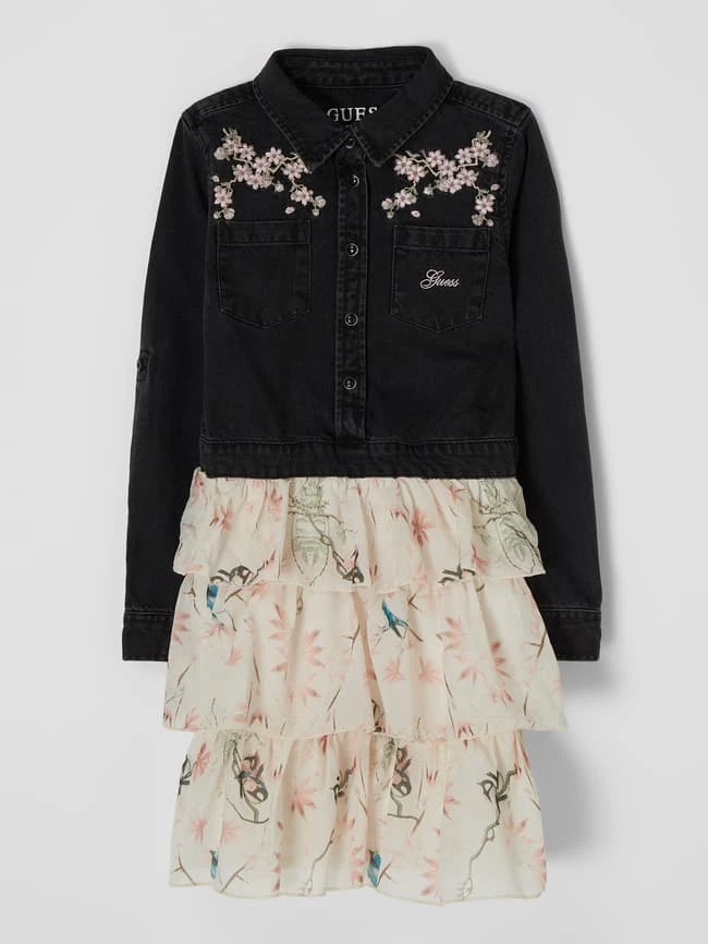 Bester Verkauf ✔️ Guess Kleid Mit Oberteil Aus Denim - Schwarz 🔥 3 Bester Verkauf ✔️ Guess Kleid Mit Oberteil Aus Denim - Schwarz 🔥