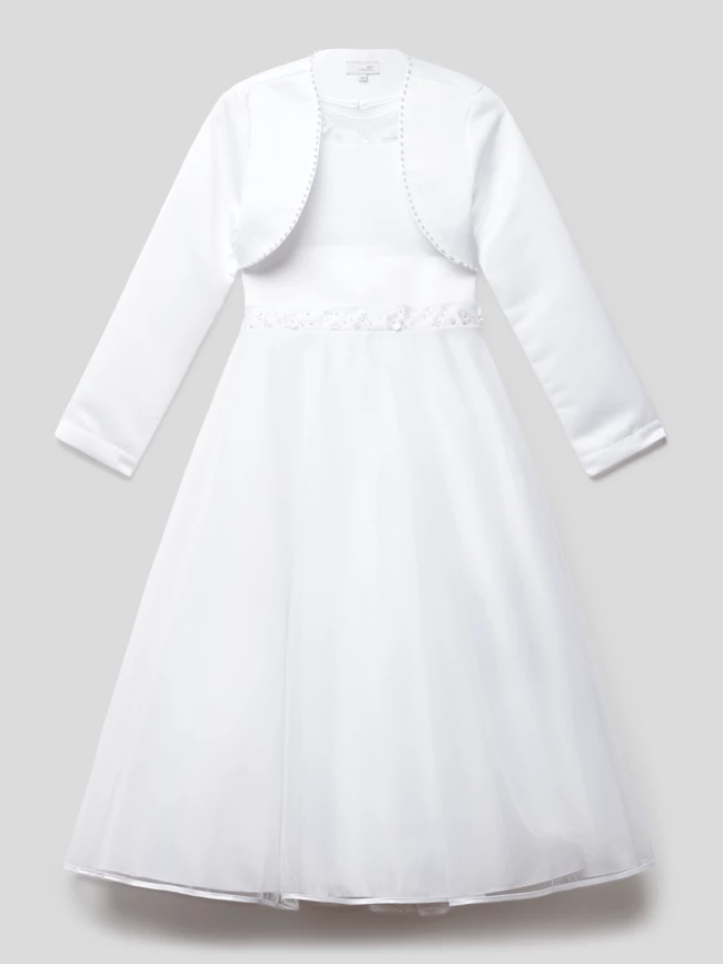 Angebote 👏 Happy 👧 Girls Kleid Mit Zierbesatz - Weiß 🧨 3 Angebote 👏 Happy 👧 Girls Kleid Mit Zierbesatz - Weiß 🧨